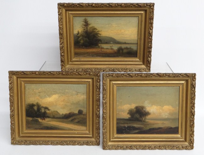 Lot three 19th c. Hudson River