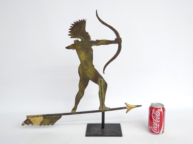 Folky sheet metal Indian weathervane