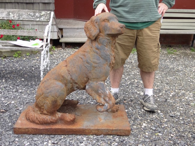 Cast iron entrance dog. 32 1/2 Length
