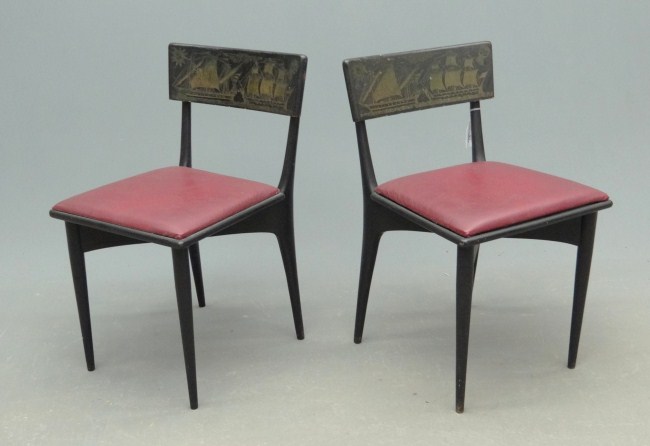 Pair of vintage ship casino chairs  1671c0