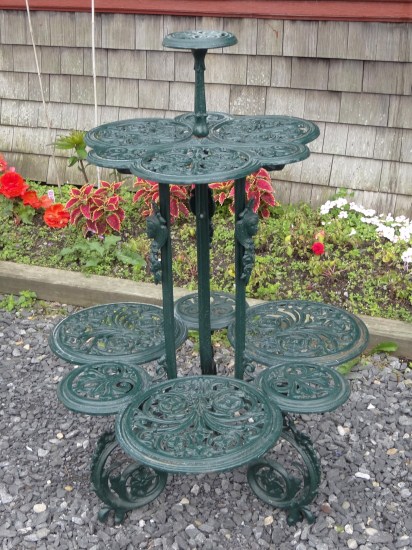 Cast iron plant stand. 36'' Ht.