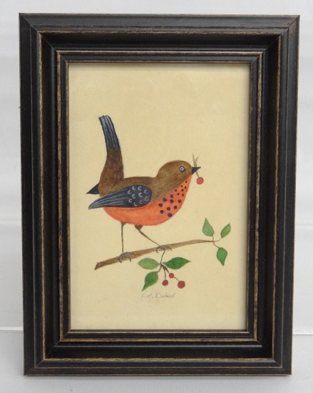 Watercolor Folk Art Bird by 1671e9