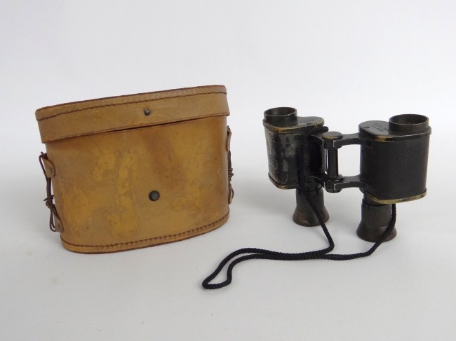 Vintage U.S. Army Signal Corps binoculars.