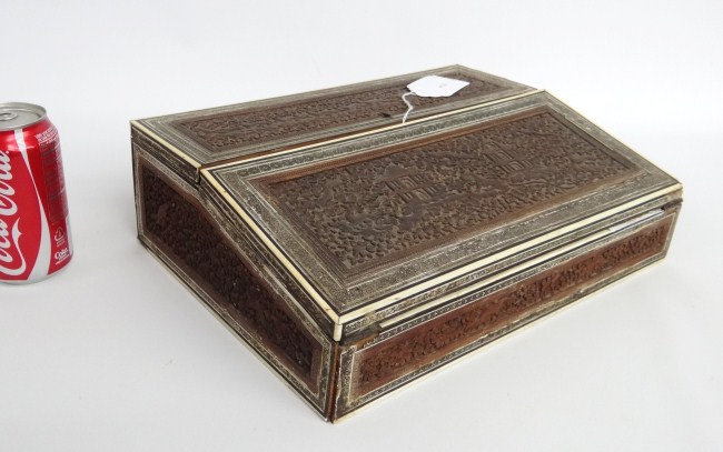 Anglo Indian carved desk box 14  167200