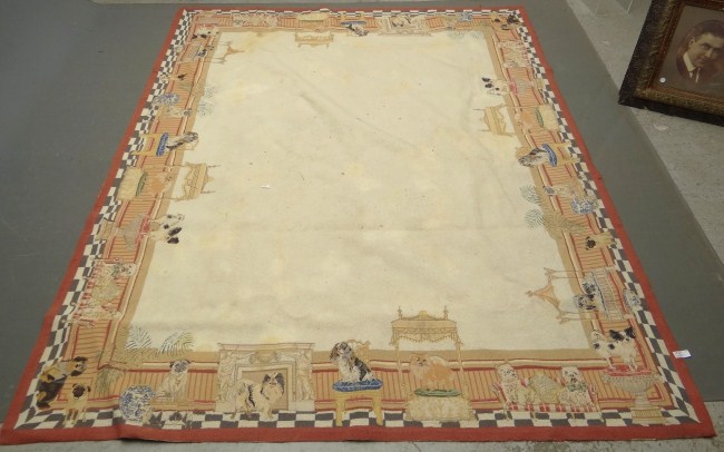Custom made rug with dog theme