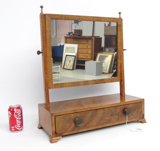 19th c. mahogany dresser mirror. 19