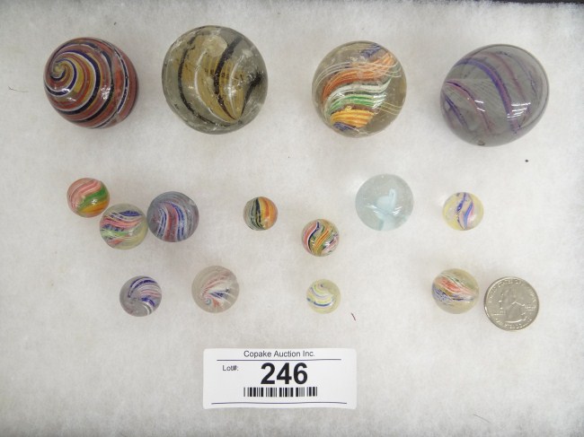 Lot 15 early marbles.