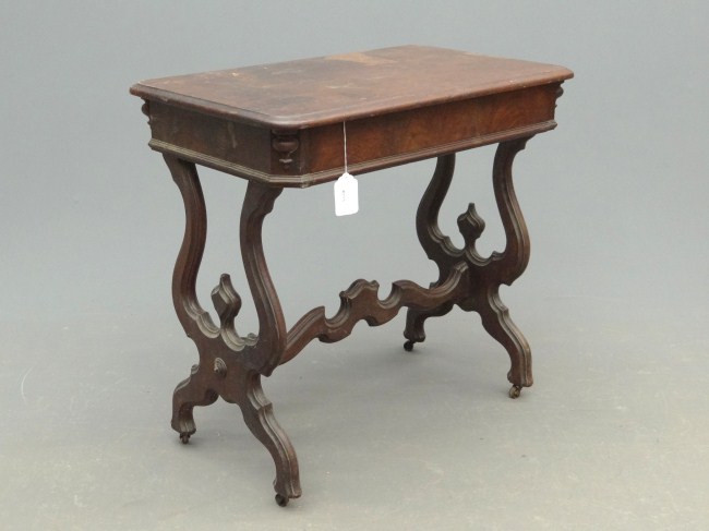 Victorian single drawer walnut 16726b