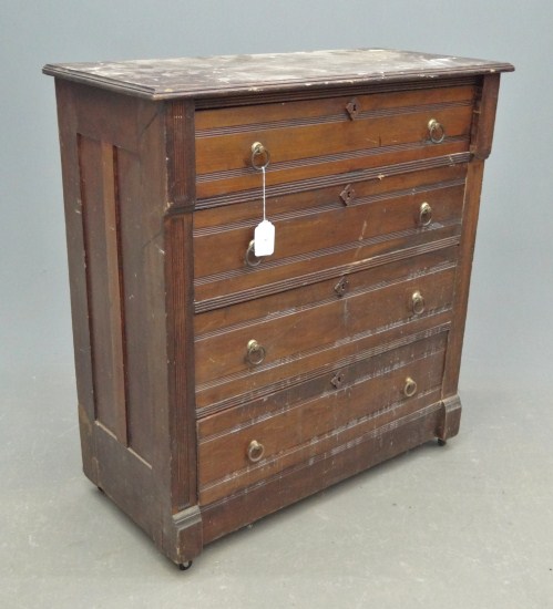 Victorian Eastlake chest drawers. 37