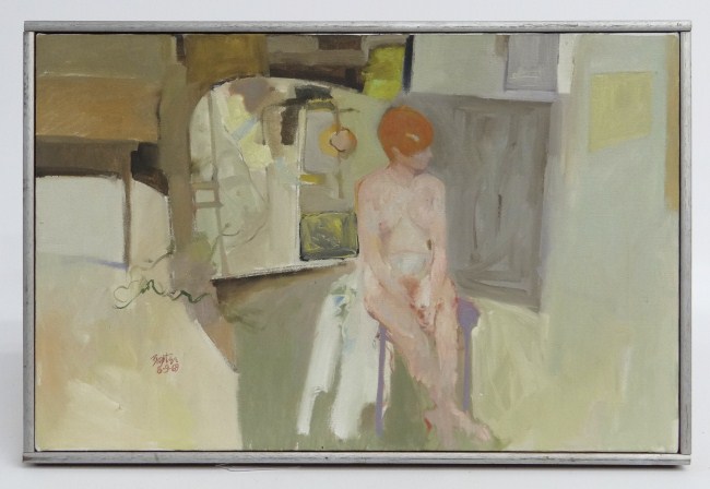 Painting oil on canvas nude woman
