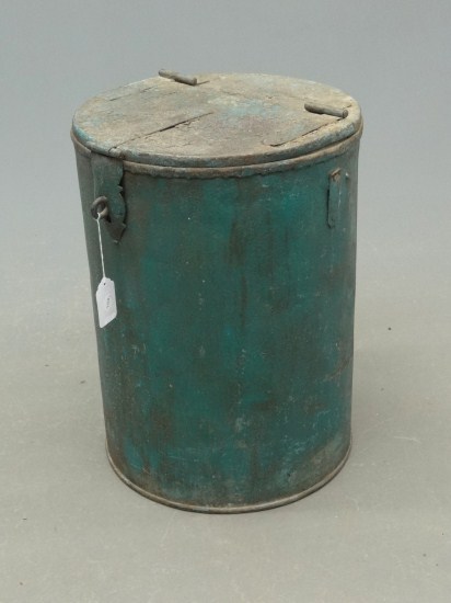 Early container in blue paint.