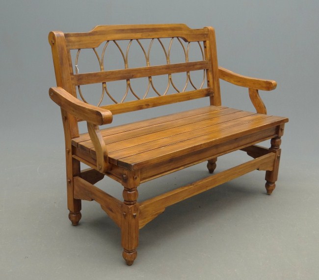 Contemporary bench. 45 1/2'' W.