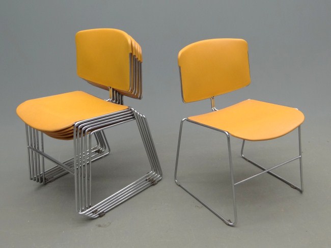 Set of six Steelcase ''Max-Stacker''