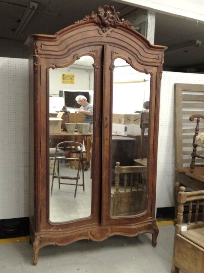 19th c. French two mirrored door