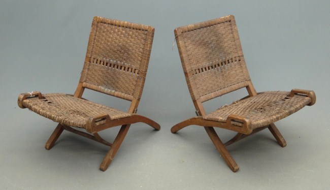 Pair Hans Wegner style Mid Century 1672e5