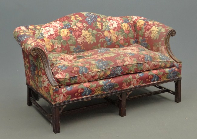 Chippendale style settee with molded