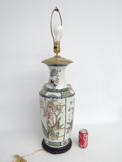 Asian porcelain vase lamp 37  167329
