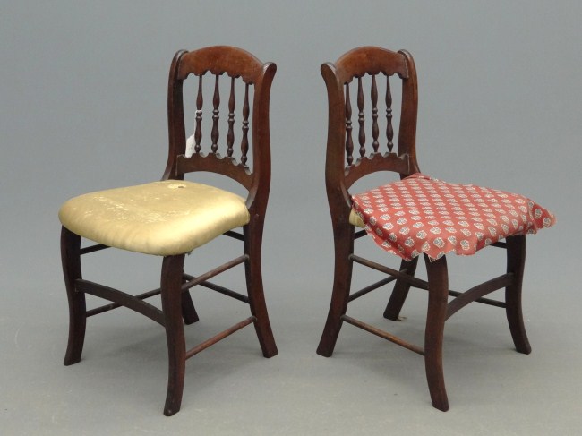 Pair Victorian chairs 17 Seat 167330
