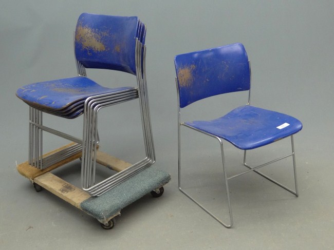 Set of modern stacking chairs  167342