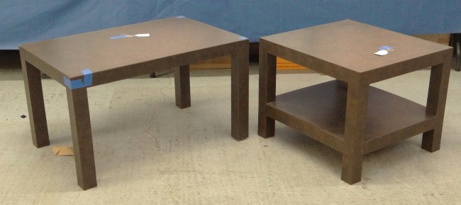 Pair parsons tables. Sizes include