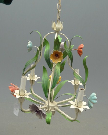 Vintage floral painted chandelier  167379