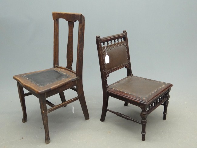 Lot two Victorian chairs.