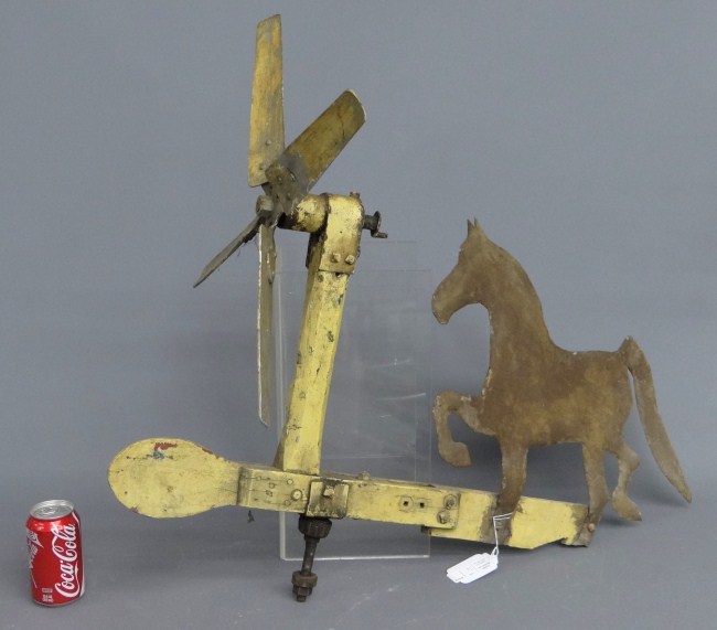 Early horse whirligig in original 1673d9