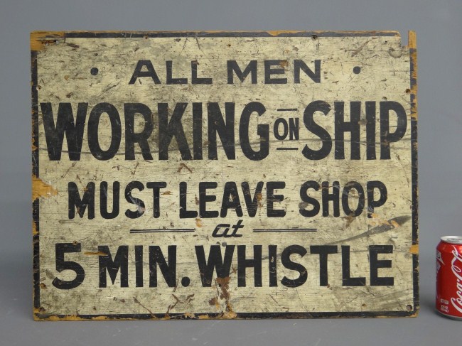 Vintage Maine trade sign ''All