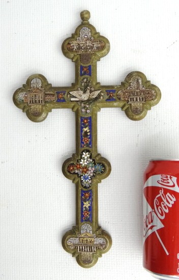 Religious icon cross. 12'' x 7''.