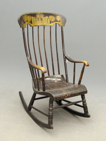 19th c. Boston rocker with original