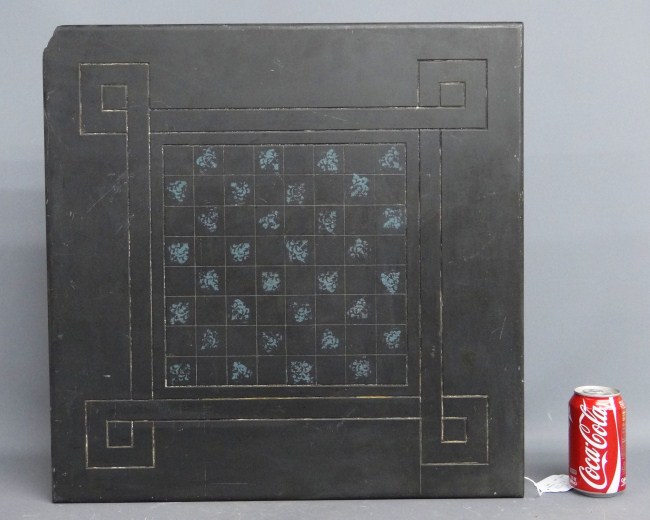 C 1900 incised slate checkerboard  167428
