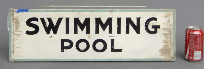 Hand painted vintage Swimming Pool