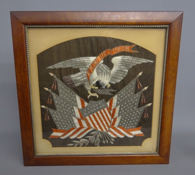 19th c Patriotic needlework E  16743d