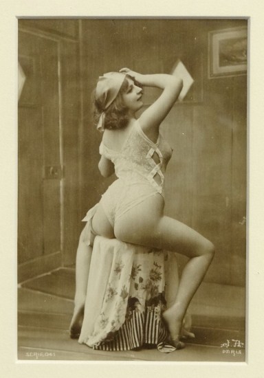 Vintage Paris nude photo. Initialed