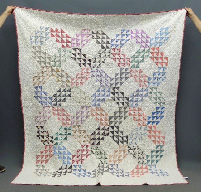 C 1930 s ocean waves quilt 74  167492