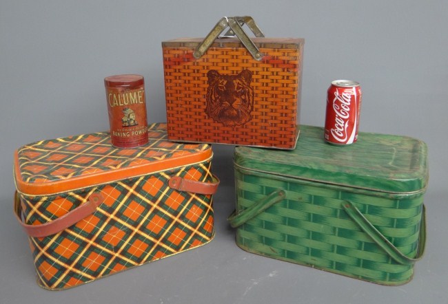 Lot 4 early tins including ''Calumet....Baking