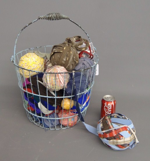 Lot including early wire basket with