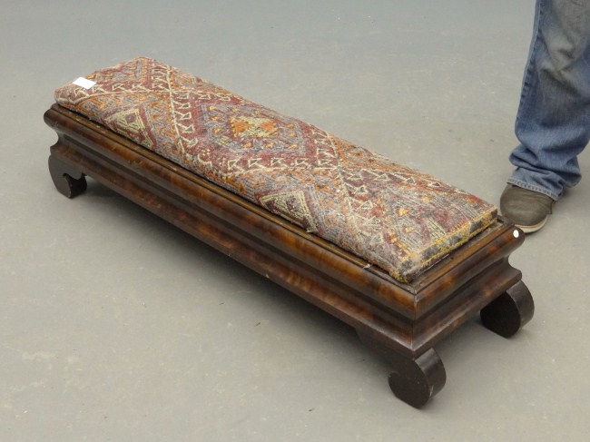 19th c Empire mahogany footstool  1674c2