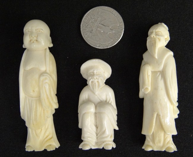 Lot 3 Asian ivory Netsuke s  1674cd