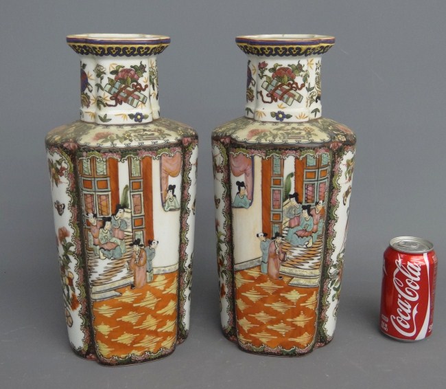 Pair Asian porcelain vases 15  1674f8