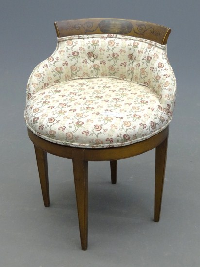 Vintage swivel chair with painted