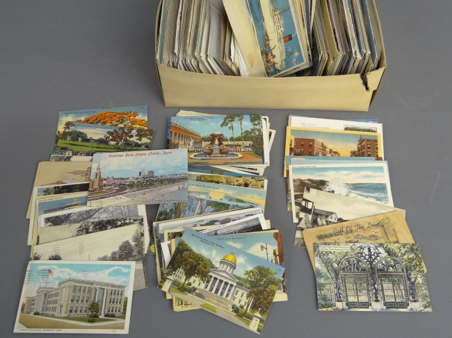 Lot misc. vintage postcards. All