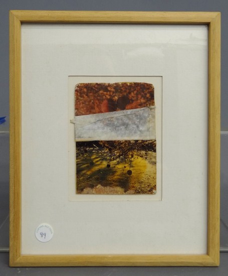 Mixed media signed and dated ''Orchard