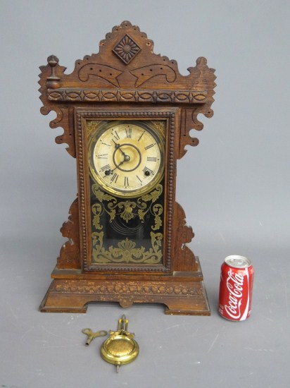 19th c Victorian gingerbread clock  16754b