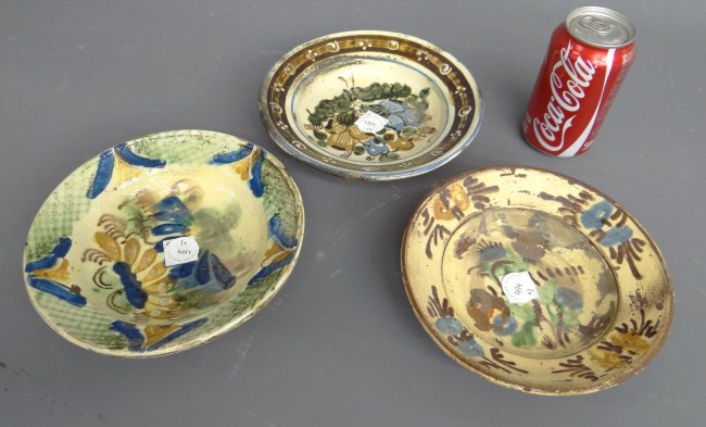 Lot of 3 redware dishes 7  167563
