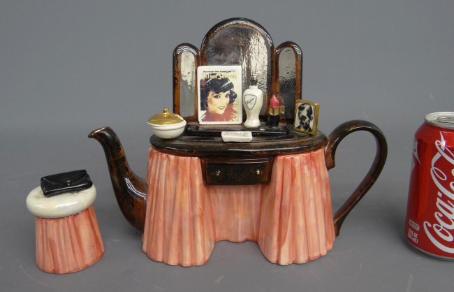 English Tony Carter teapot and sugar.