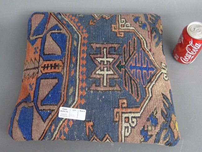 Oriental rug pillow.
