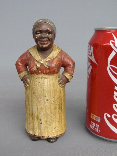Early painted Aunt Jemima bank. 5 1/2