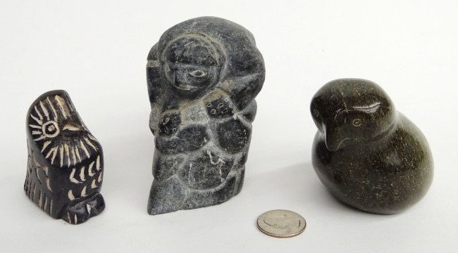 Lot 3 Inuit sculptures 2 marked 167594