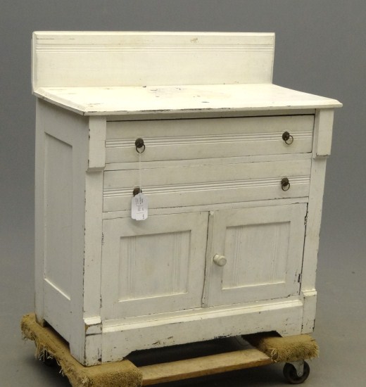 19th c Victorian chest in white 1675b6